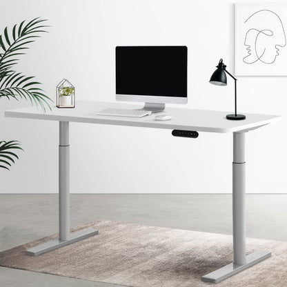 Artiss Electric Standing Desk Motorised Adjustable Sit Stand Desks Grey White