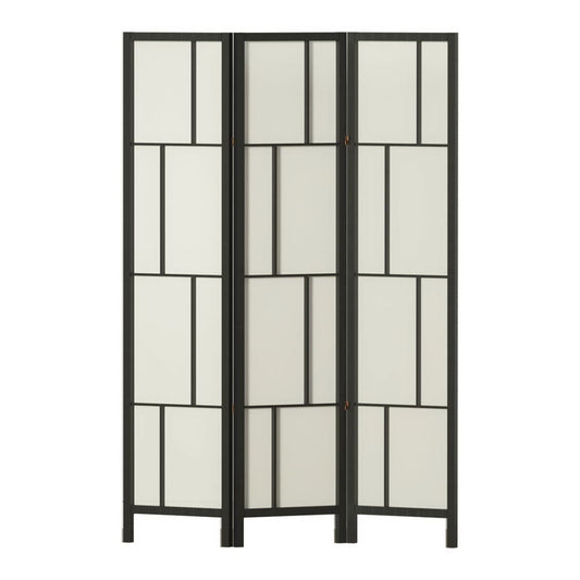 Artiss Ashton Room Divider Screen Privacy Wood Dividers Stand 3 Panel Black