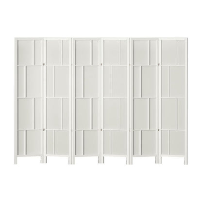 Artiss Ashton Room Divider Screen Privacy Wood Dividers Stand 6 Panel White