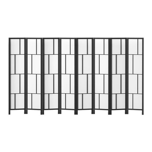 Artiss Ashton Room Divider Screen Privacy Wood Dividers Stand 8 Panel Black